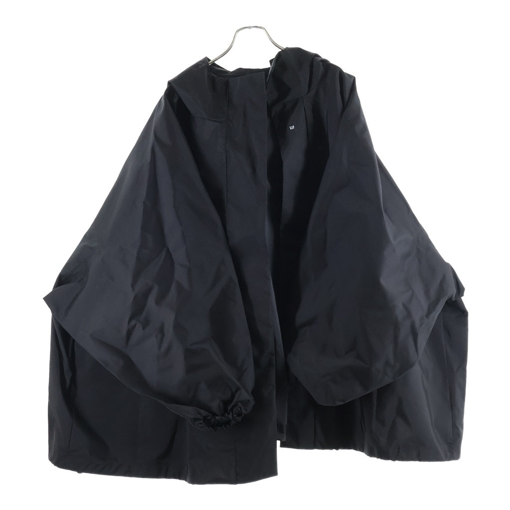 Yeezy Gap Engineered by Balenciaga(イージー ギャップ エンジニアードバイ バレンシアガ) ナイロン コーチジャケット フーデッド Tカットパーカー ブラック 471273-00-1