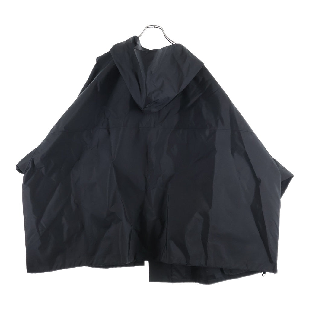 Yeezy Gap Engineered by Balenciaga(イージー ギャップ エンジニアードバイ バレンシアガ) ナイロン コーチジャケット フーデッド Tカットパーカー ブラック 471273-00-1