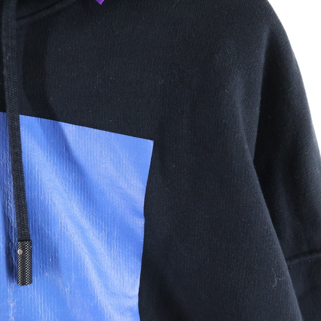 OFF-WHITE(オフホワイト) 18AW Diagonal Bernini Over Hoodie ダイアゴナル ベルニーニ 両面プリント スウェット プルオーバーパーカー フーディー ブラック OMBB037F18192011