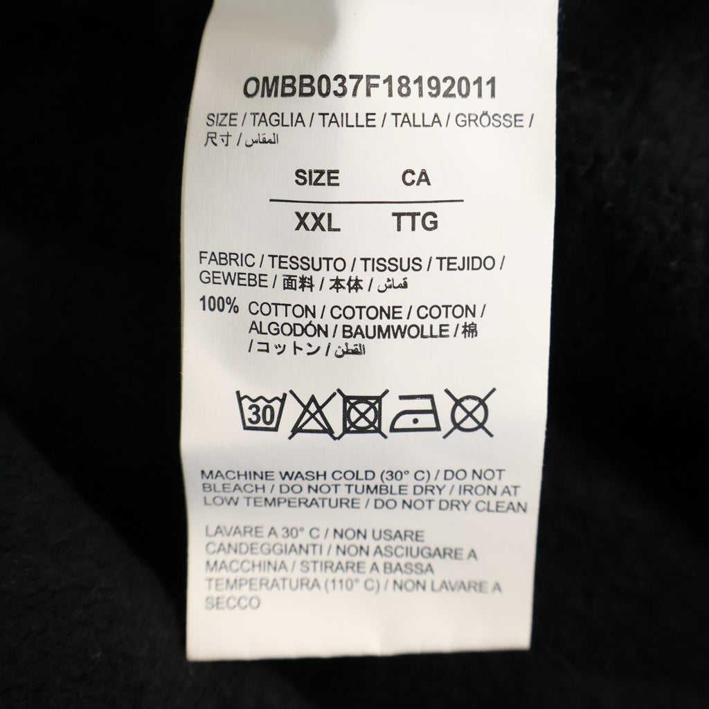 OFF-WHITE(オフホワイト) 18AW Diagonal Bernini Over Hoodie ダイアゴナル ベルニーニ 両面プリント スウェット プルオーバーパーカー フーディー ブラック OMBB037F18192011