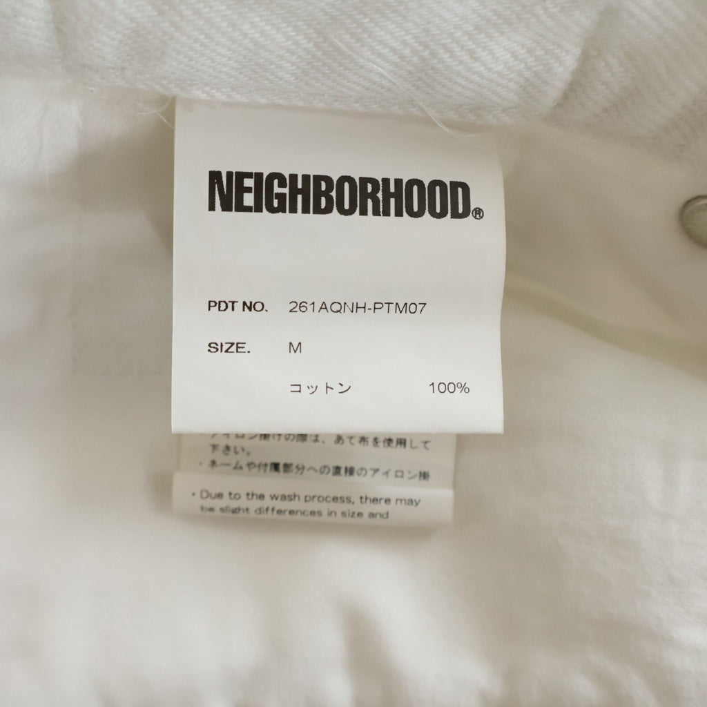 NEIGHBORHOOD(ネイバーフッド) 26SS BW. DP WIDE PANTS ジップフライ ワイドデニムパンツ ホワイト 261AQNH-PTM07