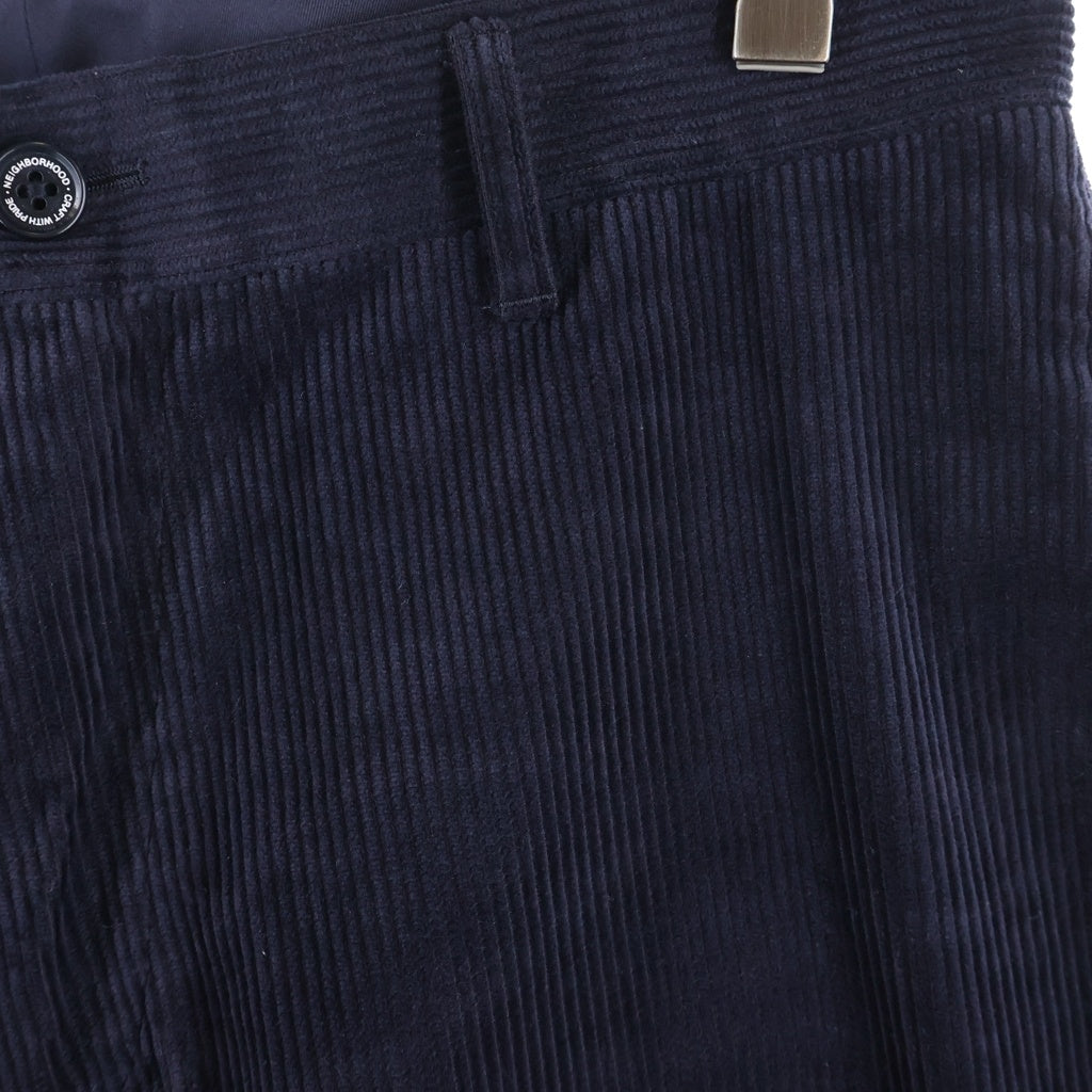 NEIGHBORHOOD(ネイバーフッド) 25AW CORDUROY PLAIN PANTS コーデュロイ プレーンスラックスパンツ ネイビー 252ZANH-PTM05