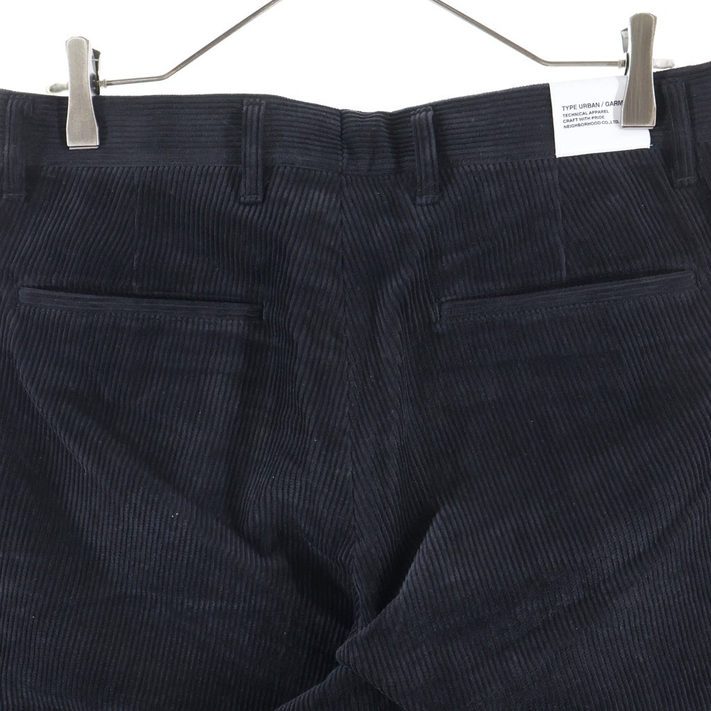 NEIGHBORHOOD(ネイバーフッド) 25AW CORDUROY PLAIN PANTS コーデュロイ プレーンスラックスパンツ ブラック 252ZANH-PTM05
