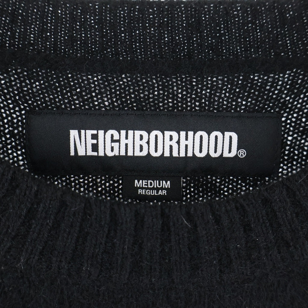 NEIGHBORHOOD(ネイバーフッド) 23AW YAK PLAIN SWEATER ヤクウール プレーン クルーネックニットセーター ブラック 23213NH-KNM01