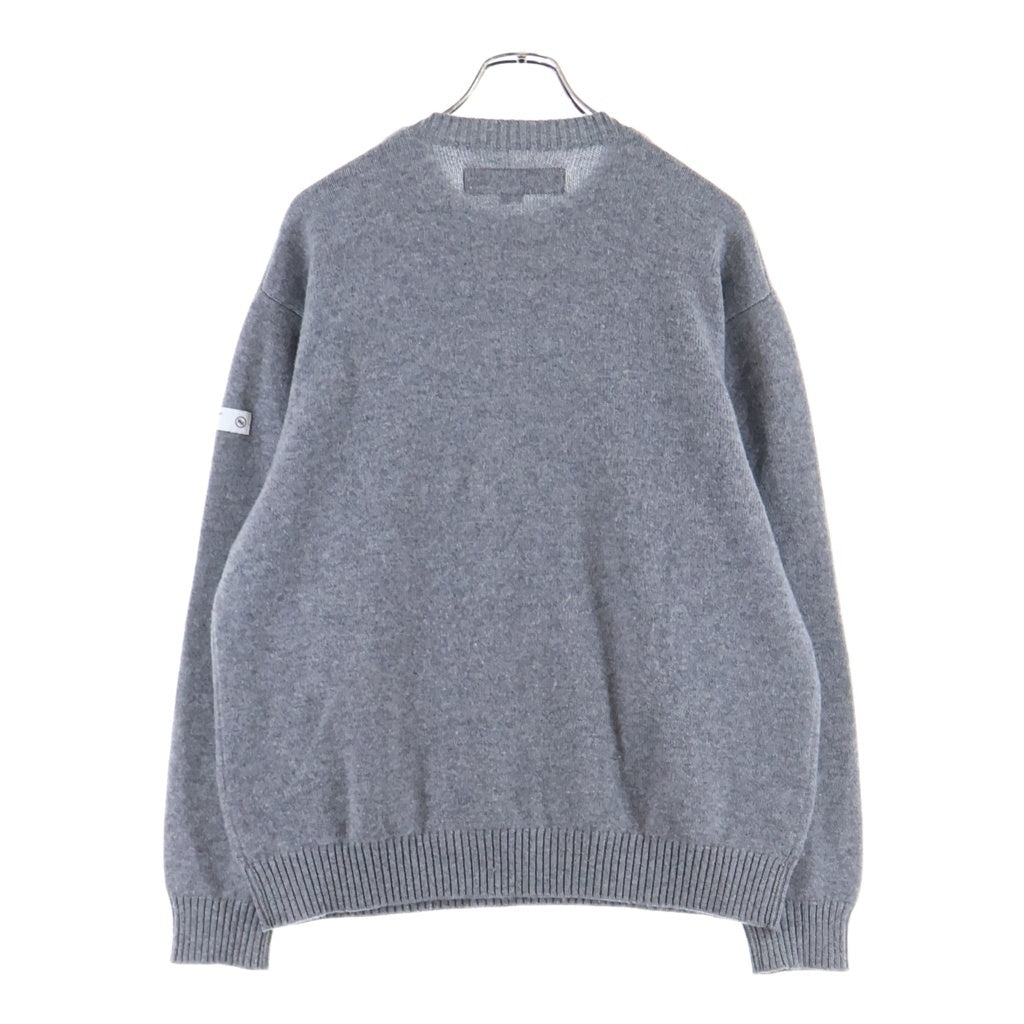 NEIGHBORHOOD(ネイバーフッド) 24AW CASHMERE CREWNECK SWEATER カシミヤ クルーネックニットセーター グレー 242NGNH-KNM01