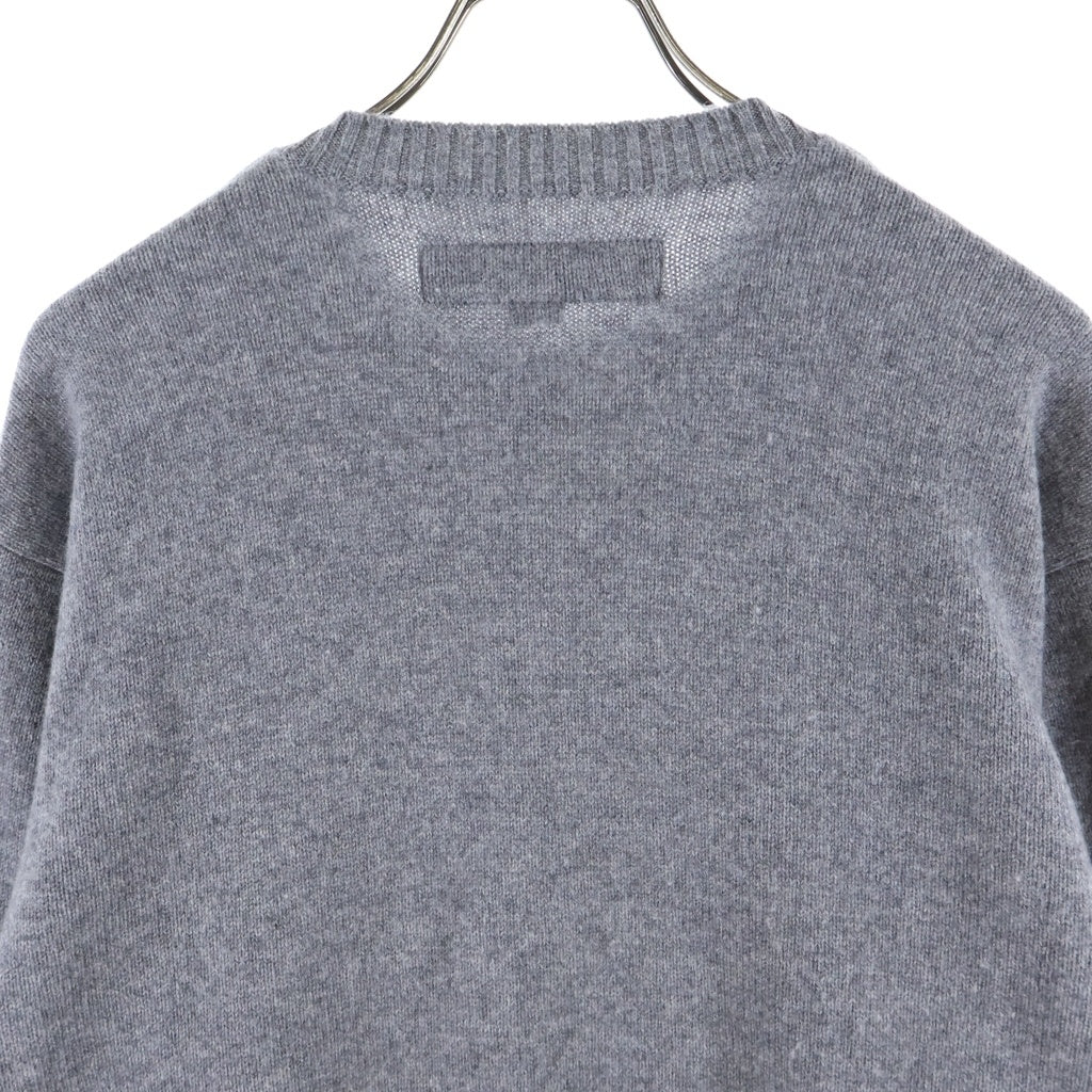NEIGHBORHOOD(ネイバーフッド) 24AW CASHMERE CREWNECK SWEATER カシミヤ クルーネックニットセーター グレー 242NGNH-KNM01
