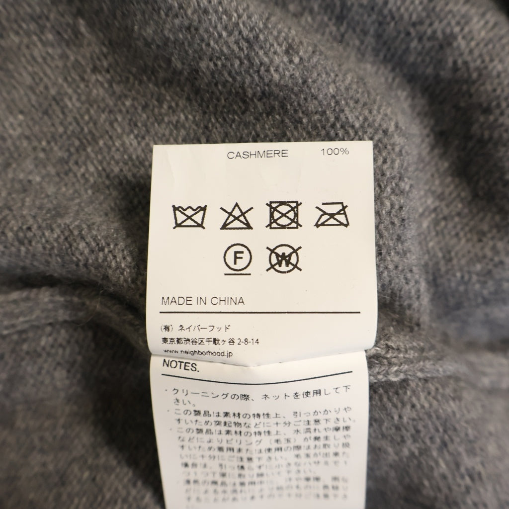 NEIGHBORHOOD(ネイバーフッド) 24AW CASHMERE CREWNECK SWEATER カシミヤ クルーネックニットセーター グレー 242NGNH-KNM01
