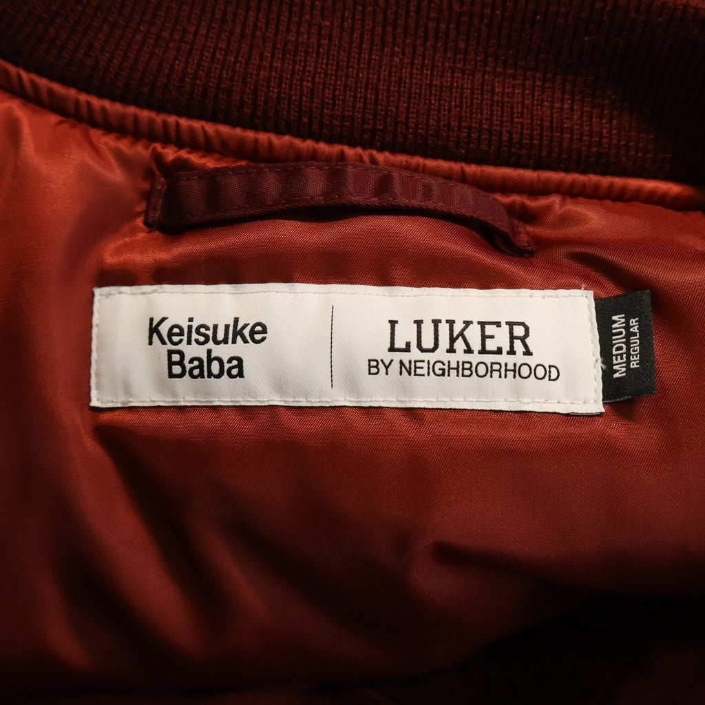LUKER BY NEIGHBORHOOD(ルーカーバイネイバーフッド) 25SS ×KEISUKE BABA FEAT. JAMIE MORGAN MA-1 FLIGHT JACKET フライトジャケット ジップアップブルゾン 251SZLK-JKM01S