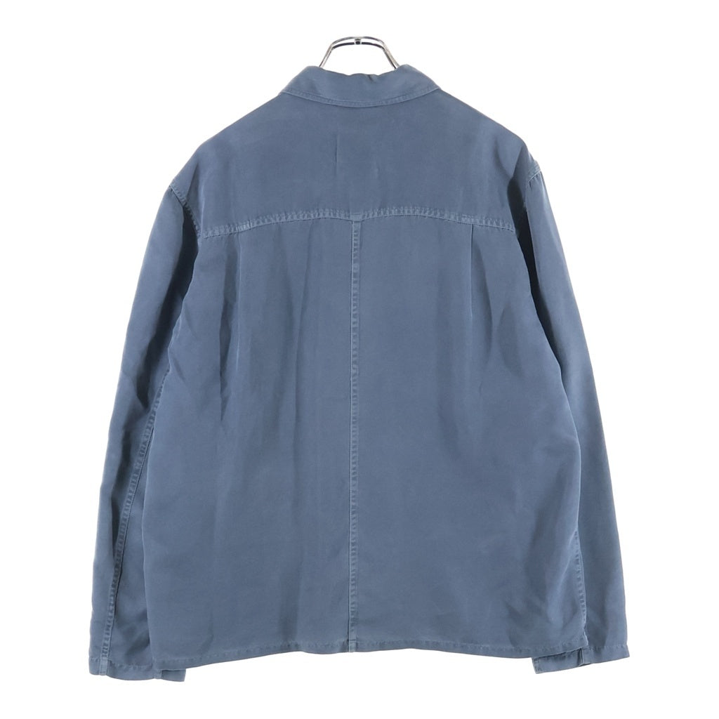 KITH(キス) 26SS &KIN GARMENT DYED SILK YARDLEY SHIRT ガーメントダイ ヤードレー シルクシャツジャケット ブルー KHM034899