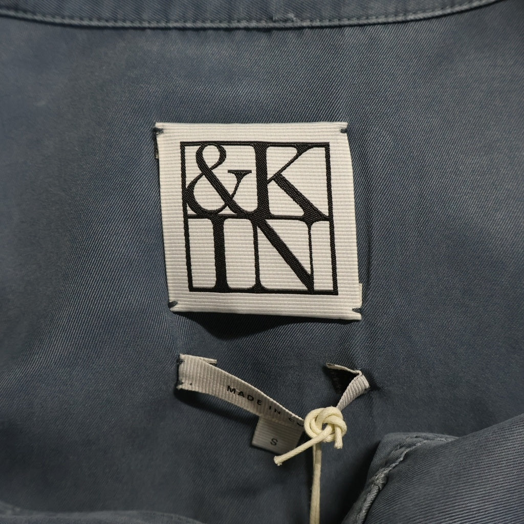 KITH(キス) 26SS &KIN GARMENT DYED SILK YARDLEY SHIRT ガーメントダイ ヤードレー シルクシャツジャケット ブルー KHM034899