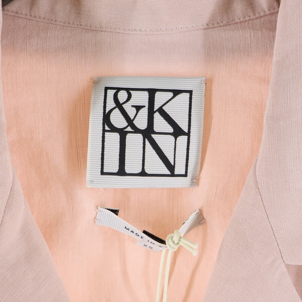 KITH(キス) 26SS &KIN CUPRO LINEN WALLY SHIRT キュプラリネン フラワー刺繍 ウォーリー 長袖シャツ ピンク KHM034892