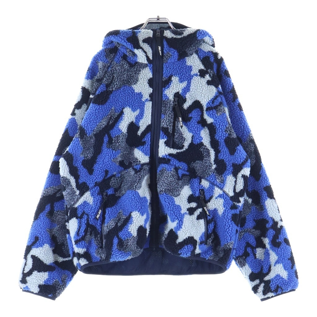 Palace Skateboards(パレススケートボーズ) 24AW TEDDY FLEECE JACKET BLUE CAMO テディ ジップアップフリースジャケット ブルーカモ P26JK012