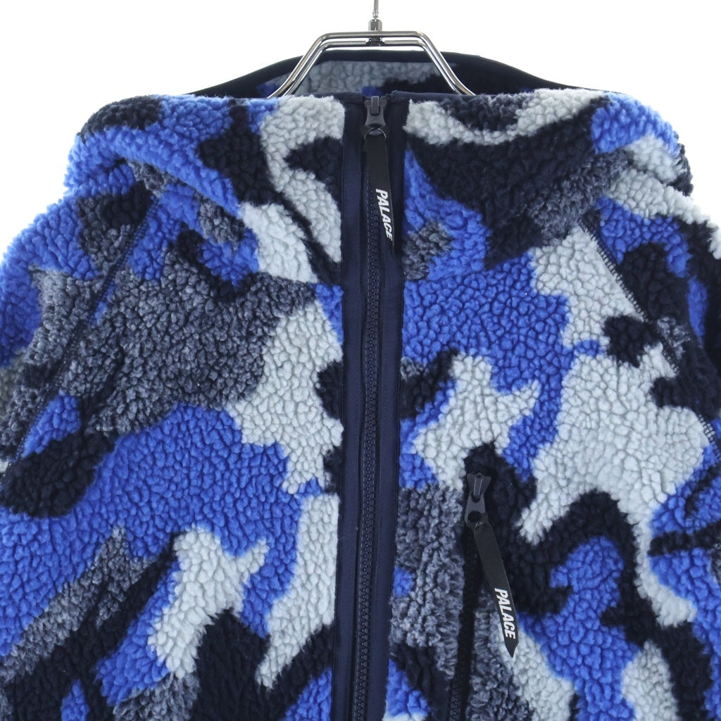 Palace Skateboards(パレススケートボーズ) 24AW TEDDY FLEECE JACKET BLUE CAMO テディ ジップアップフリースジャケット ブルーカモ P26JK012