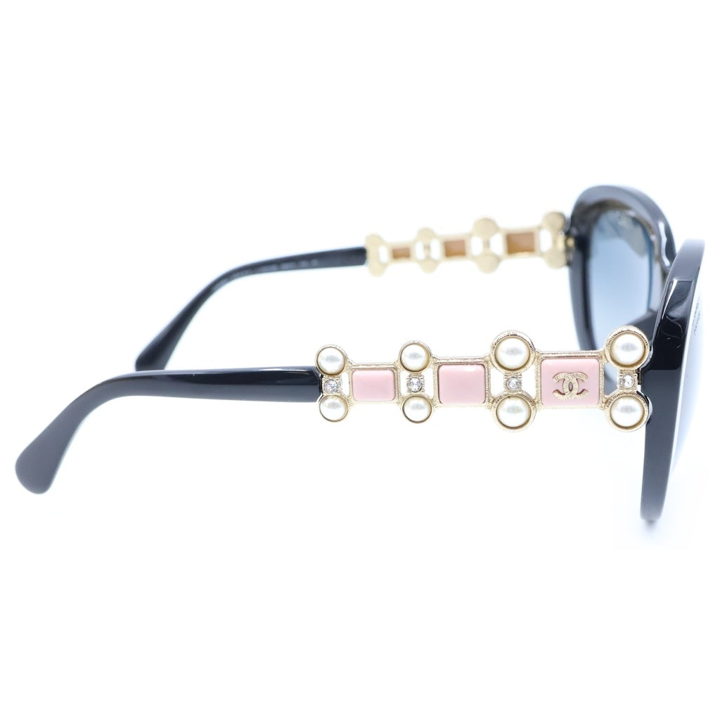 CHANEL(シャネル) パール装飾 オーバルサングラス 眼鏡 アイウェア ブラック 5334-B-A レディース