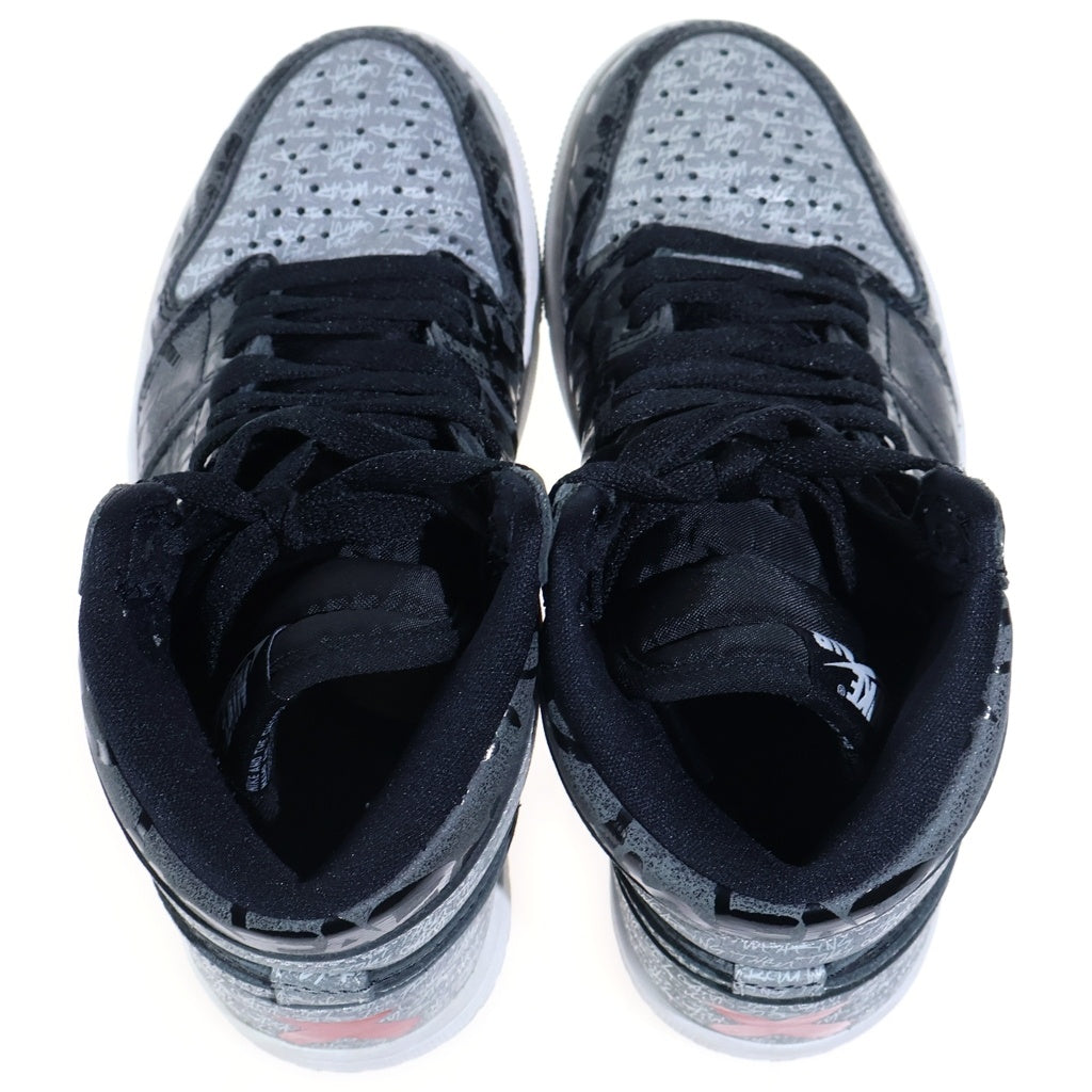 NIKE(ナイキ) AIR JORDAN 1 HIGH OG REBELLIONAIRE エアジョーダン1 リベリオネア ハイカットスニーカー レディース ブラック US5/23.5cm 555088-036