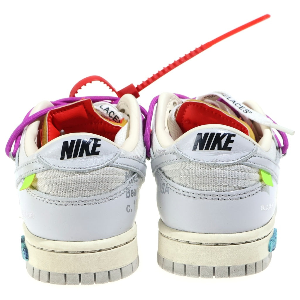 NIKE(ナイキ) ×OFF WHITE DUNK LOW 1 of 50 Lot.45 オフホワイト ダンク ローカットスニーカー レディース ホワイト DM1602-101
