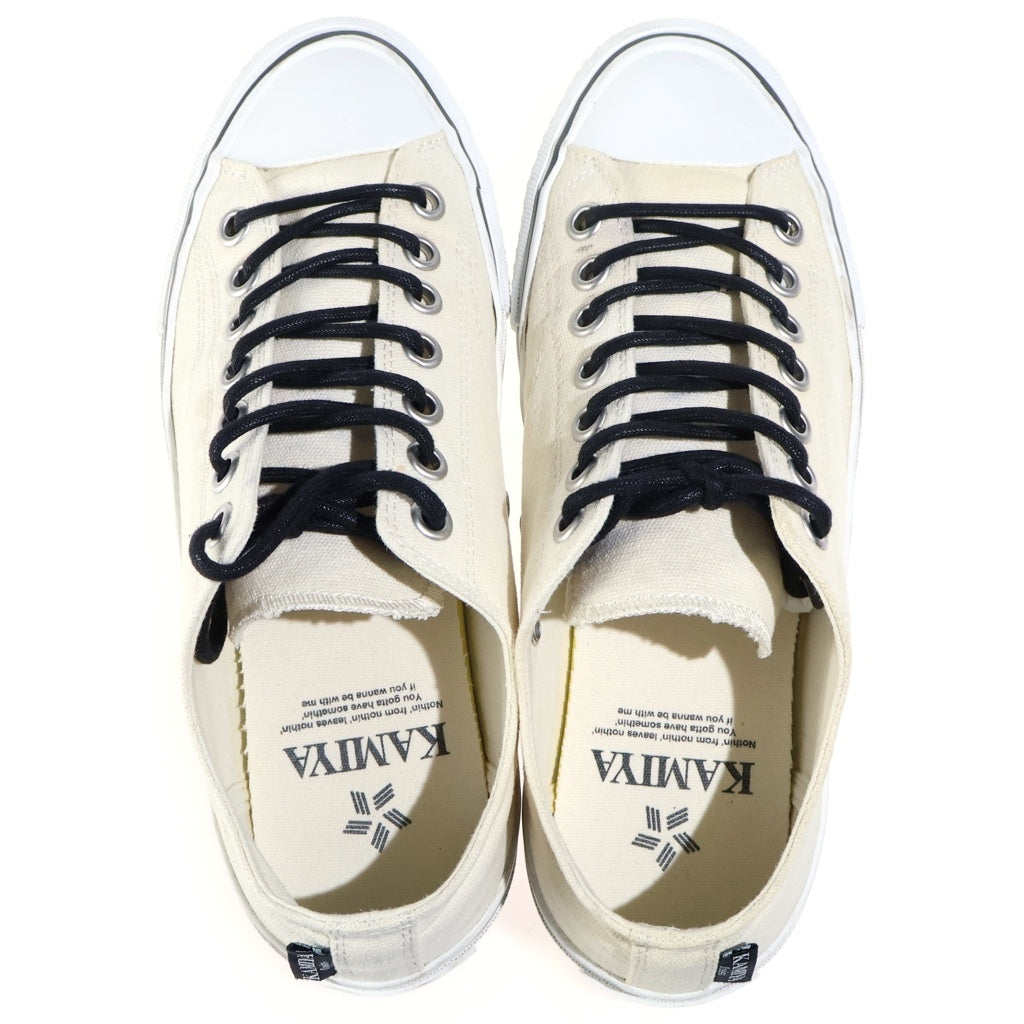 KAMIYA(カミヤ) JOEY VULCANIZED SNEAKERS ジョーイ ヴァルカナイズ ローカットスニーカー アイボリー G13FW701