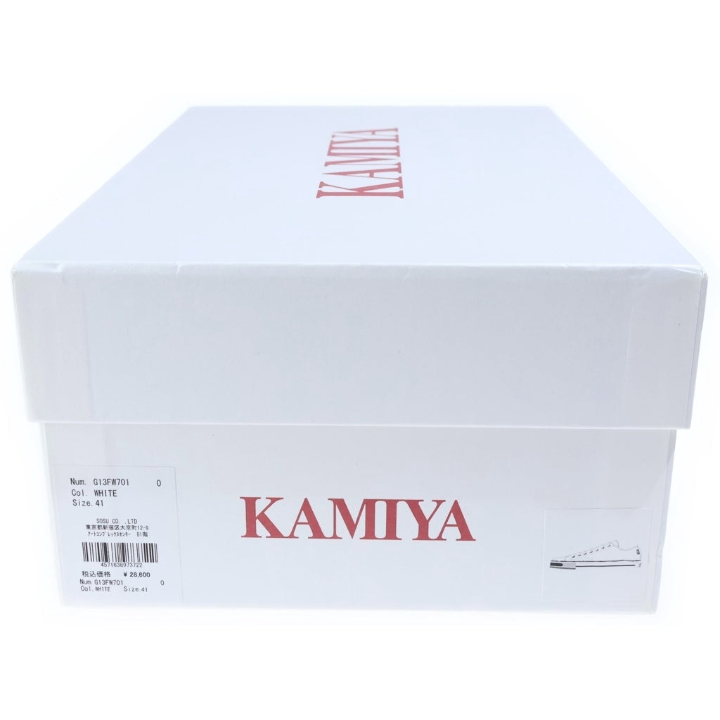KAMIYA(カミヤ) JOEY VULCANIZED SNEAKERS ジョーイ ヴァルカナイズ ローカットスニーカー アイボリー G13FW701