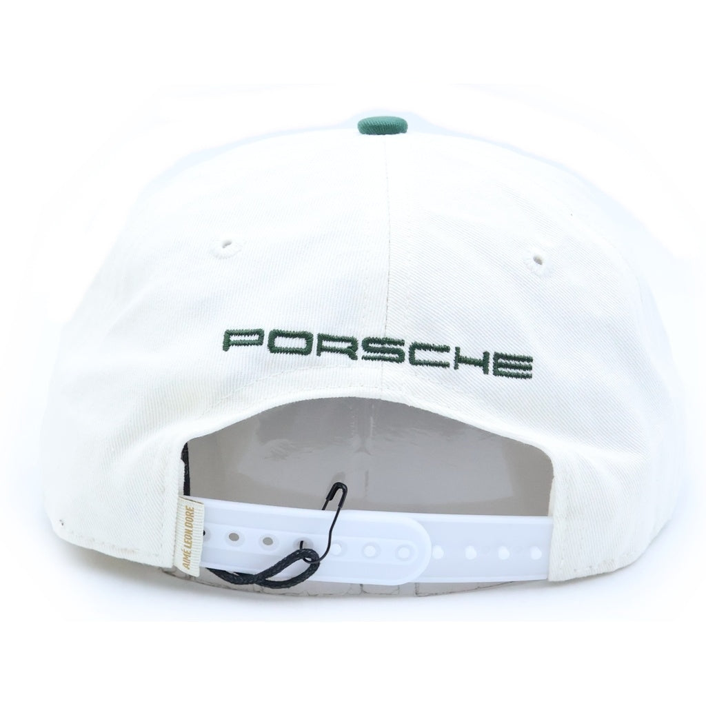 Aime Leon Dore(エメレオンドレ) 25AW ×PORSCHE COLOR BLOCK LOGO HAT ポルシェ カラーブロック ロゴキャップ 帽子 ホワイト/グリーン