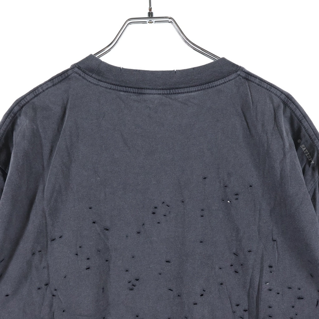 SATISFY(サティスファイ) MOTHTECH T-SHIRTS モステック フロントプリントTシャツ 半袖クルーネックカットソー グレー 11006-00A02