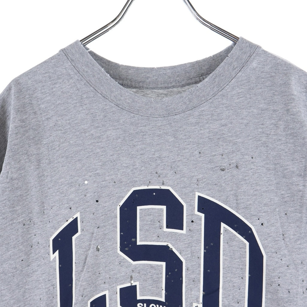 SATISFY(サティスファイ) LSD フロントプリントTシャツ 半袖クルーネックカットソー グレー 11006-81006