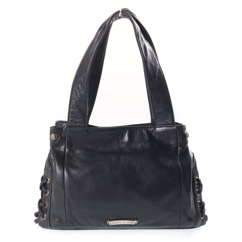 CHROME HEARTS(クロムハーツ) JJ DEAN SMALL JJディーン スモール レザーライダース ハンドバッグ ブラック/シルバー レディース