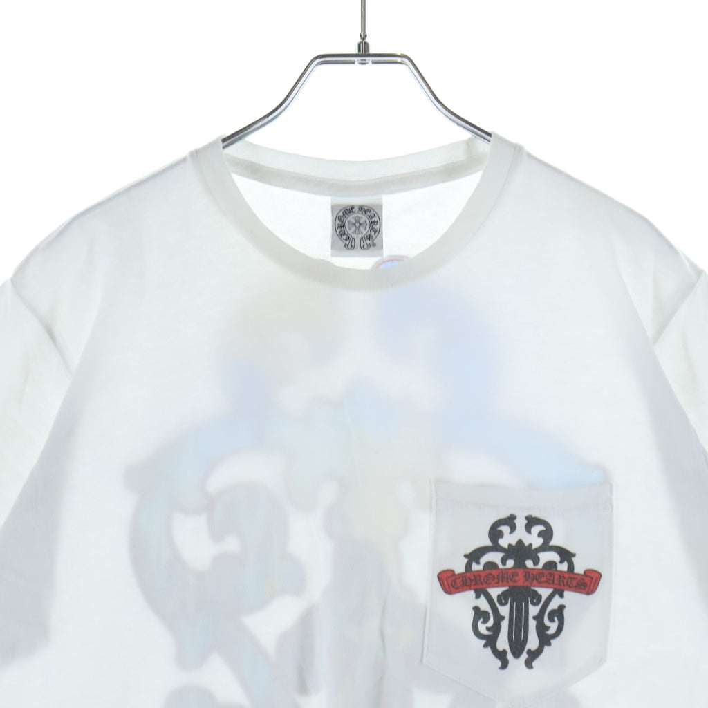 CHROME HEARTS(クロムハーツ) 10TH anniversary AOYAMA DAGGER S/S TEE 青山店10周年記念 ダガープリント クルーネック 半袖Tシャツ カットソー ホワイト