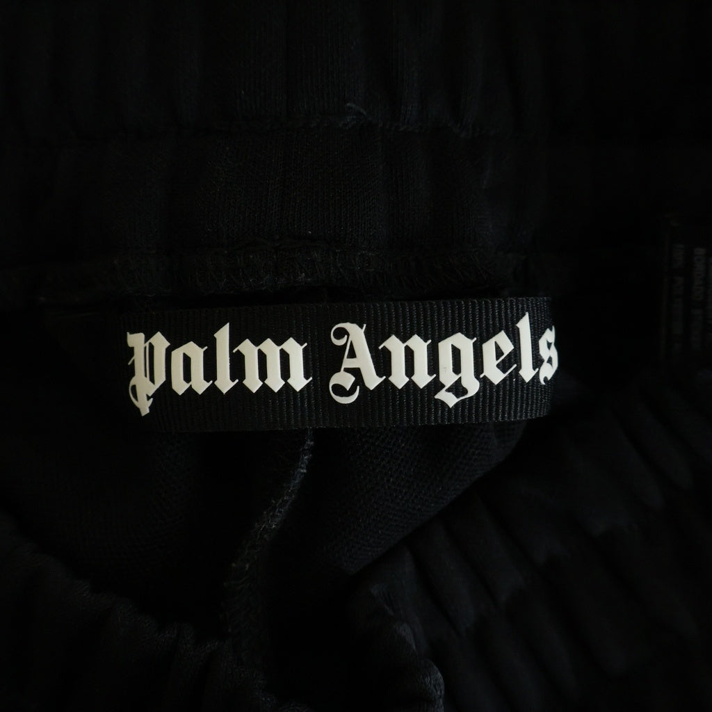 Palm Angels(パームエンジェルス) 24SS CLASSIC LOGO TRACK PANTS クラシック ロゴ エンブロイダリー サイドジップ トラックパンツ ブラック PMCJ020S24FAB001