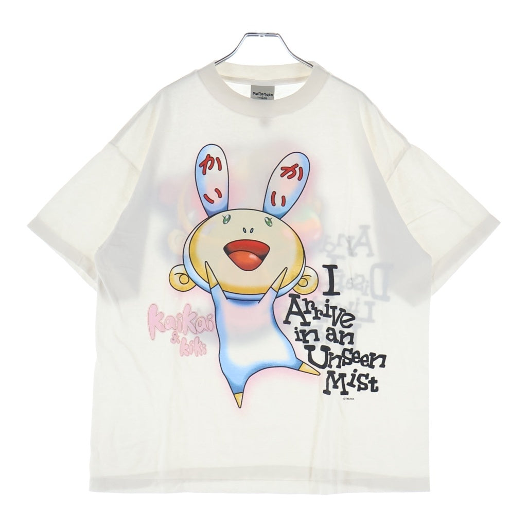 NO BRAND(ノーブランド) MONONOKE MADE モノノケメイド S/S T-SHIRT KIKI かいかいききプリント クルーネック半袖Tシャツ カットソー ホワイト MT-MK8-0000-002