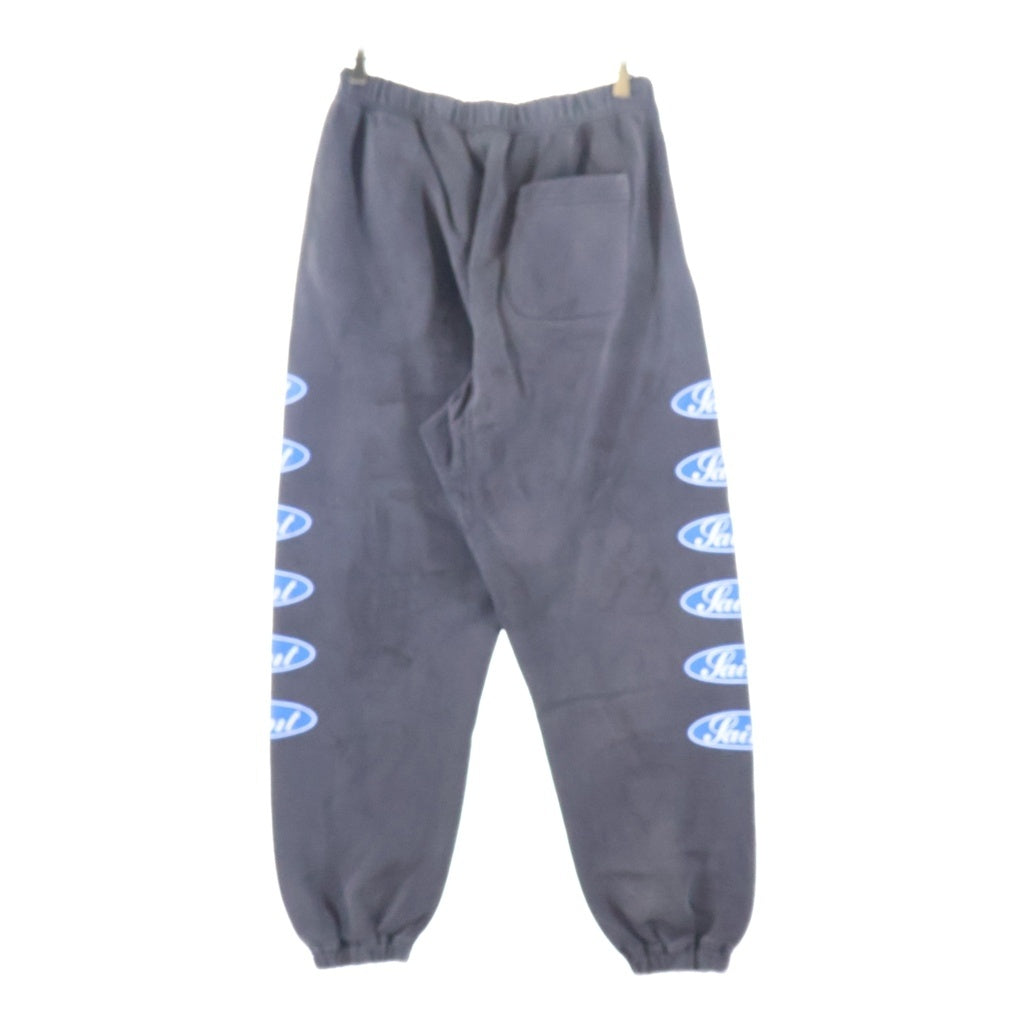 SAINT MICHAEL(セントマイケル) SWEAT PANTS LOVE AMONG / BLACK ロゴプリント ドローストリングスウェットパンツ ブラック SM-HR1-0000-061