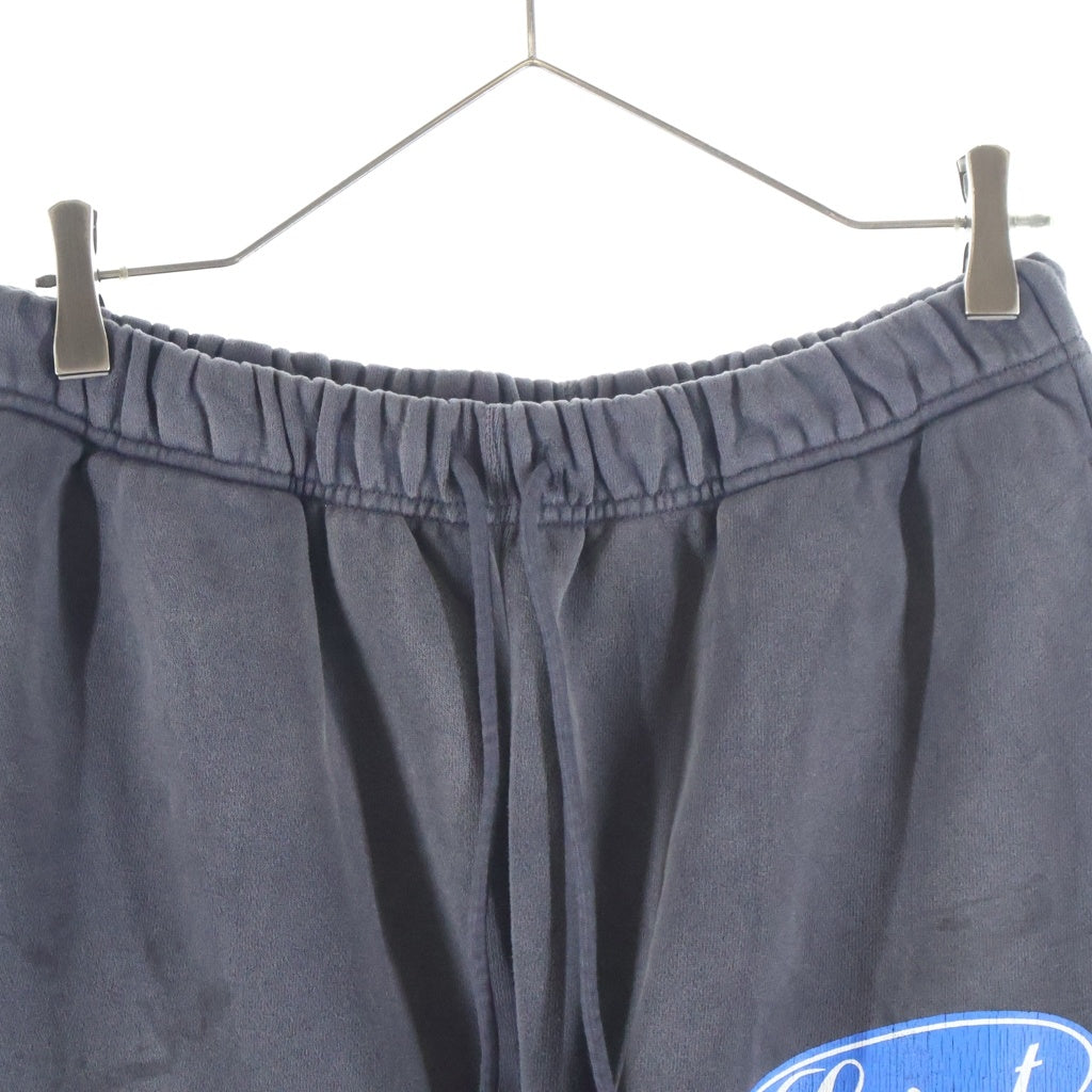 SAINT MICHAEL(セントマイケル) SWEAT PANTS LOVE AMONG / BLACK ロゴプリント ドローストリングスウェットパンツ ブラック SM-HR1-0000-061