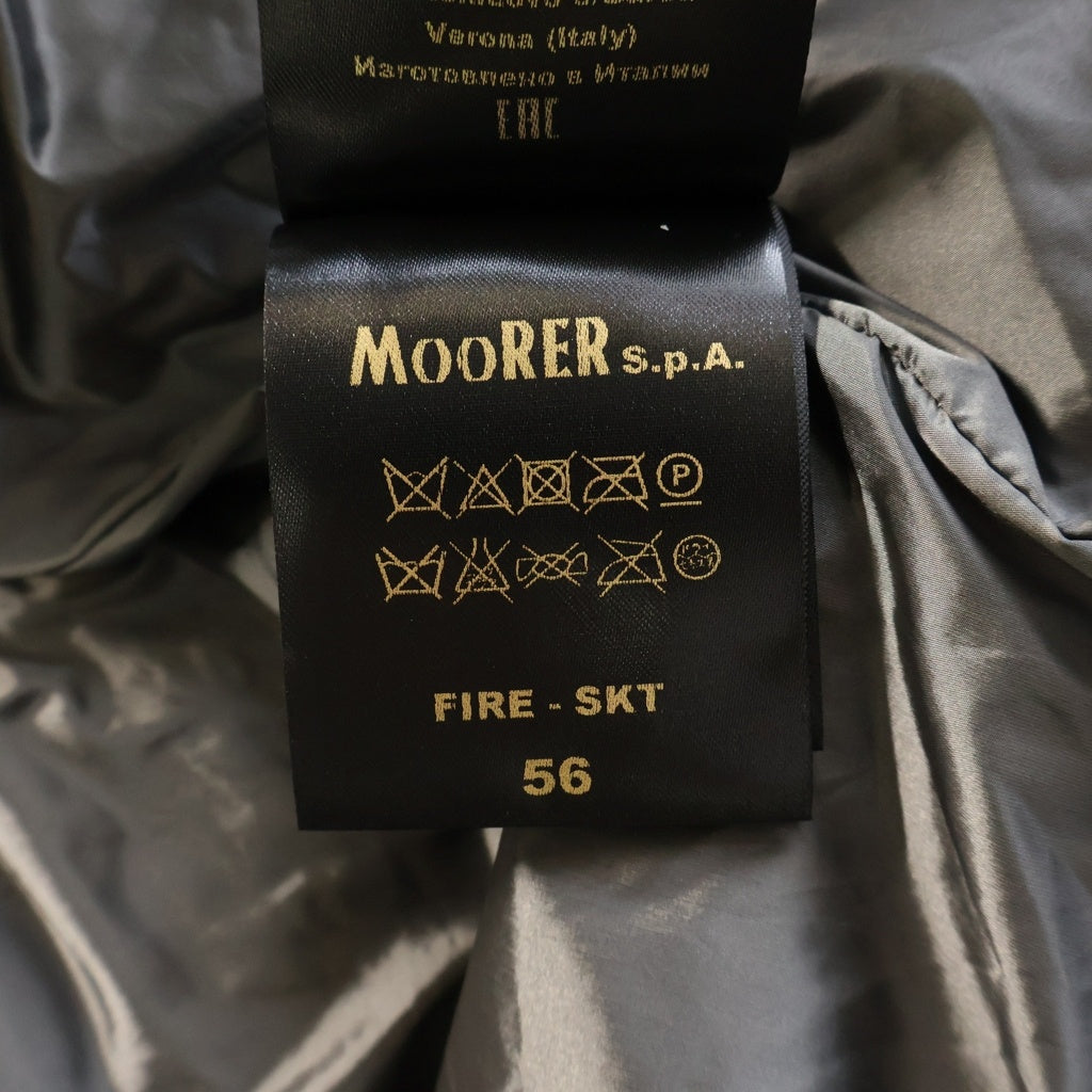 MOORER(ムーレー) FIRE-SKT ジップアップフーデッド ダウンベスト ブラック
