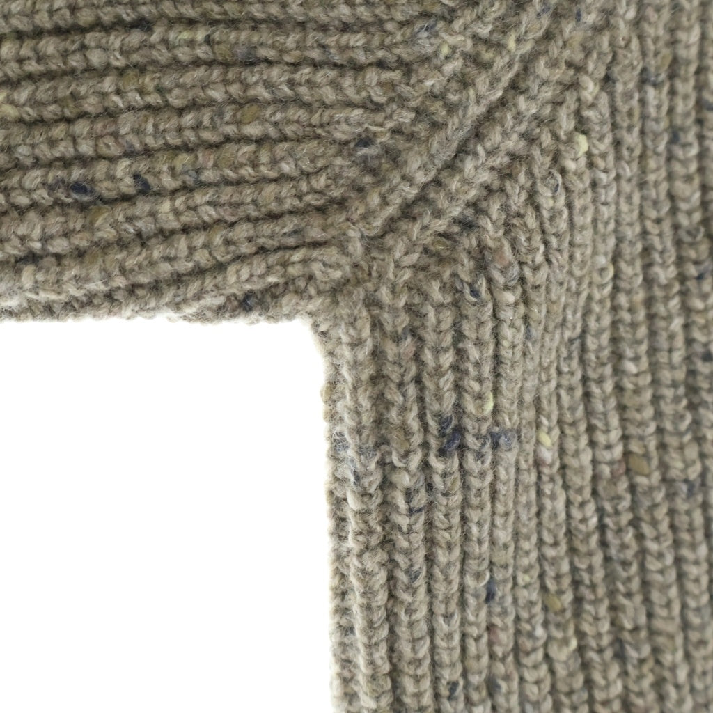 Maison Margiela(メゾンマルジェラ) 23SS カシミヤ混 オーバーサイズ プルオーバークルーネックニットセーター ブラウン S50HL0001