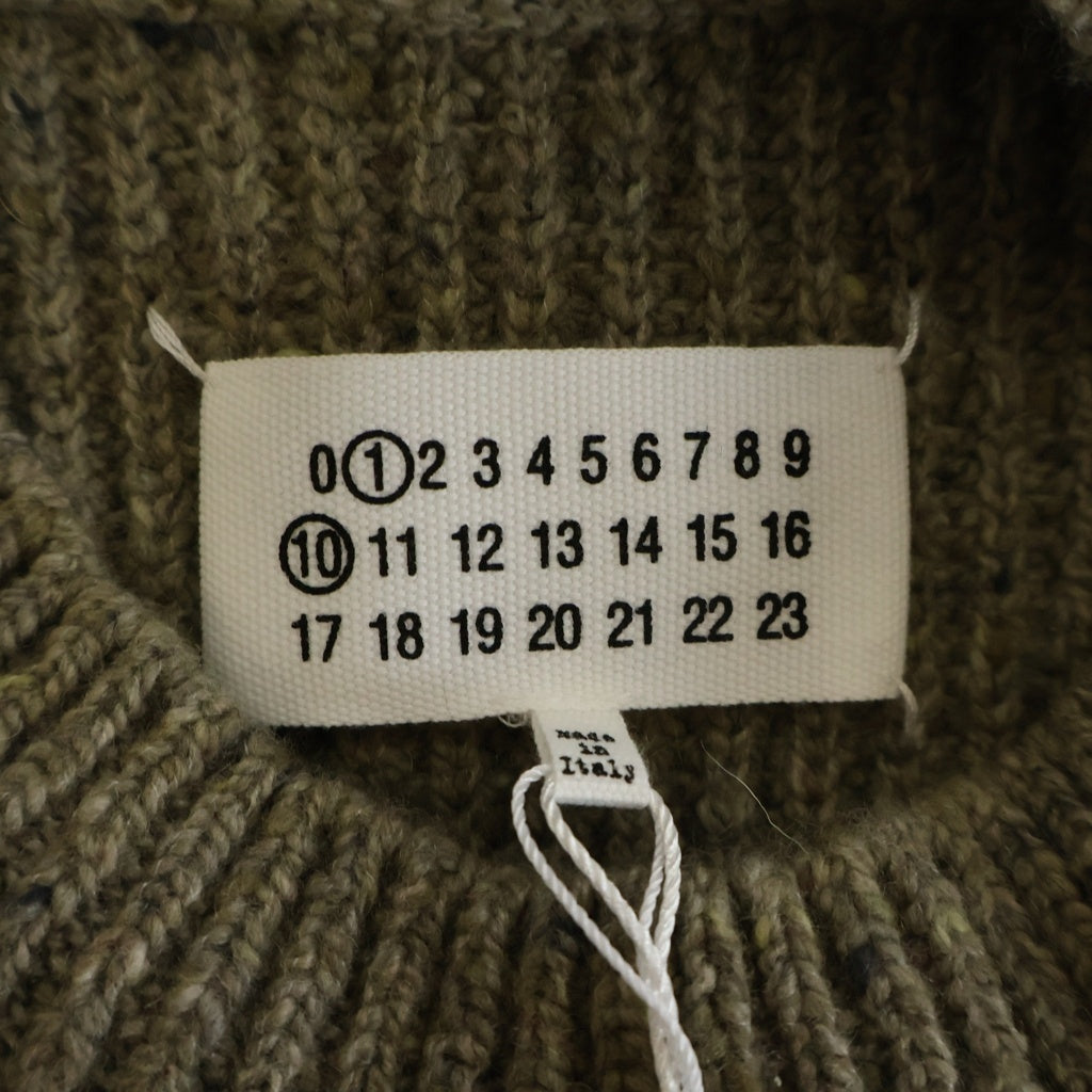 Maison Margiela(メゾンマルジェラ) 23SS カシミヤ混 オーバーサイズ プルオーバークルーネックニットセーター ブラウン S50HL0001