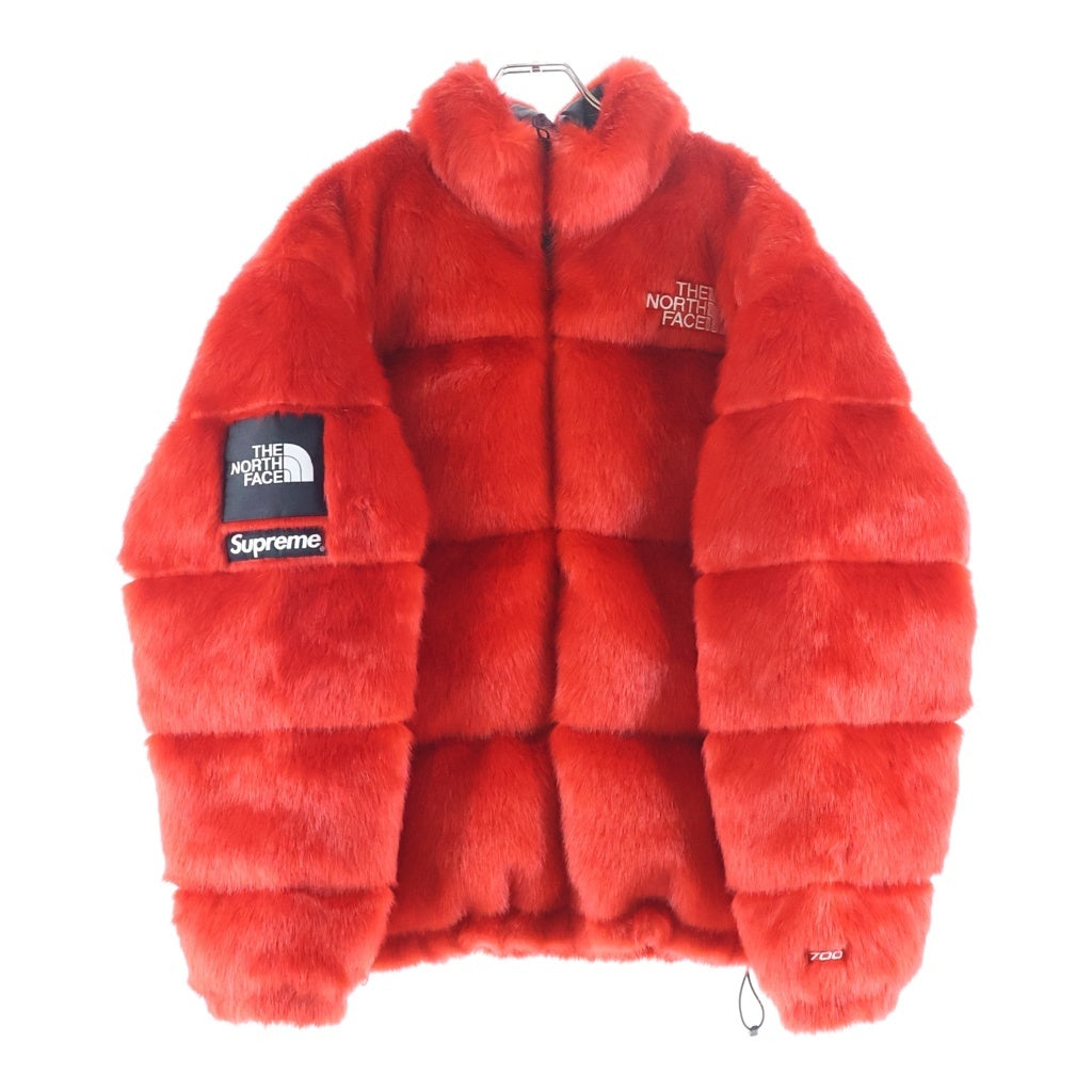 SUPREME(シュプリーム) 20AW ×THE NORTH FACE Faux Fur Nuptse Jacket ザノースフェイス フェイクファー ヌプシ ジップアップダウンジャケット レッド ND92001I