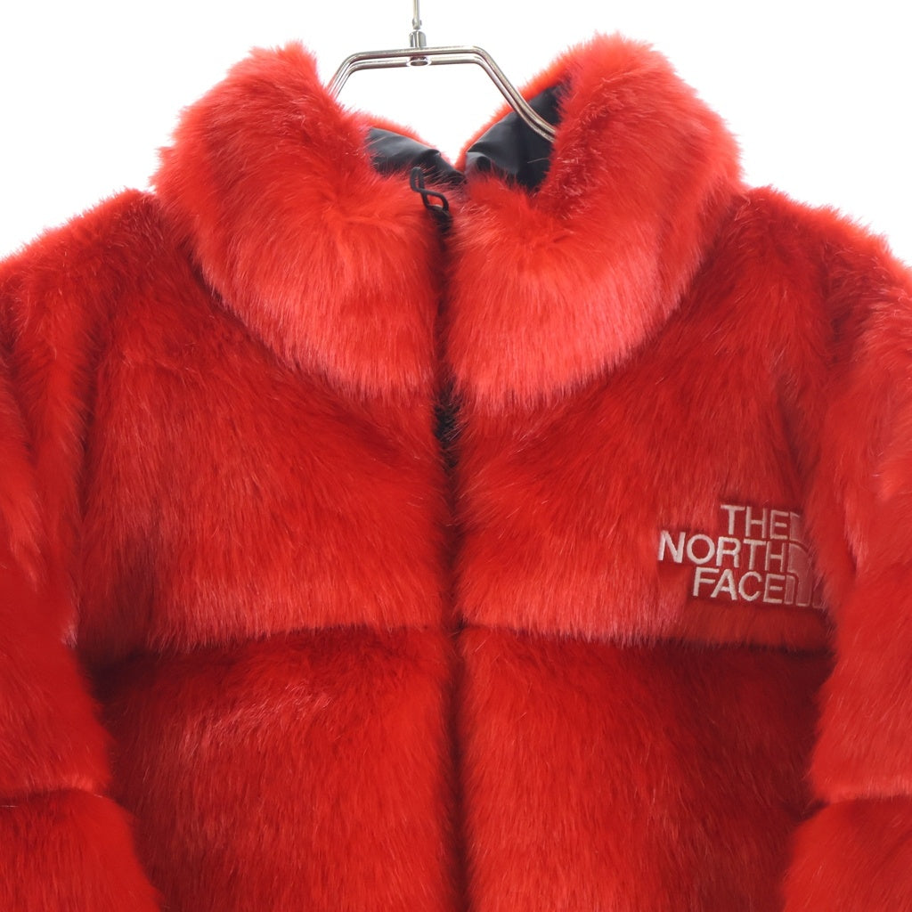 SUPREME(シュプリーム) 20AW ×THE NORTH FACE Faux Fur Nuptse Jacket ザノースフェイス フェイクファー ヌプシ ジップアップダウンジャケット レッド ND92001I
