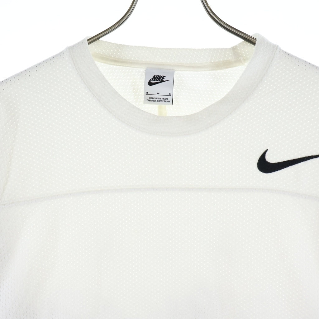 NIKE(ナイキ) ×STUSSY DRI FIT MESH JERSEY ステューシー ドライメッシュジャージ 両面デザイン クルーネックTシャツ 長袖 カットソー ホワイト FJ9164-133