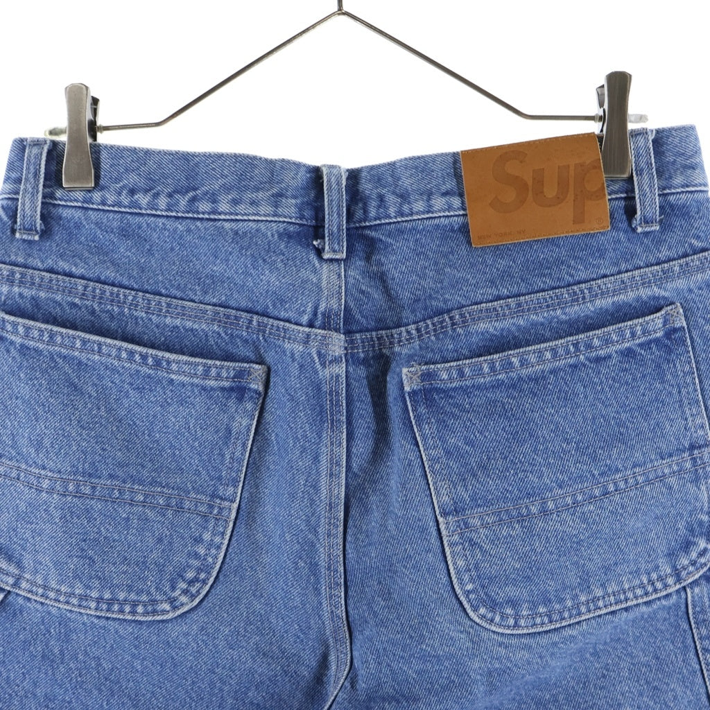 SUPREME(シュプリーム) 21SS Handstyle Denim Painter Short 5ポケット ペイントデザイン ロゴエンブロイダリー デニムハーフパンツ インディゴ