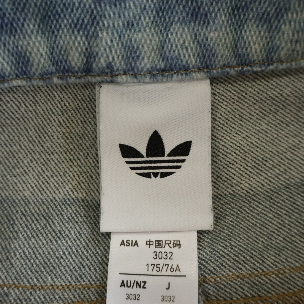 adidas(アディダス) ビンテージ アディブレイク プリント デッド ジーンズ ライトデニムパンツ インディゴ KW4516