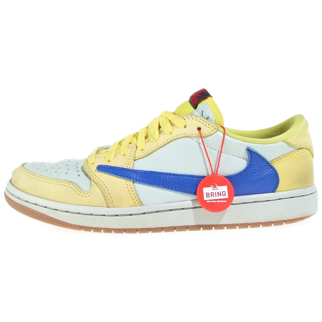 NIKE(ナイキ) ×TRAVIS SCOTT WMNS AIR JORDAN 1 RETRO LOW OG CANARY ウィメンズ エアジョーダン1 ローカットスニーカー US9/26.0cm DZ4137-700