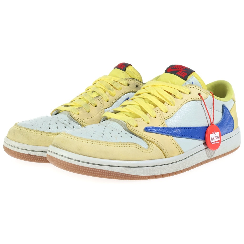 NIKE(ナイキ) ×TRAVIS SCOTT WMNS AIR JORDAN 1 RETRO LOW OG CANARY ウィメンズ エアジョーダン1 ローカットスニーカー US9/26.0cm DZ4137-700