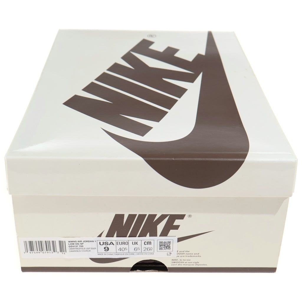 NIKE(ナイキ) ×TRAVIS SCOTT WMNS AIR JORDAN 1 RETRO LOW OG CANARY ウィメンズ エアジョーダン1 ローカットスニーカー US9/26.0cm DZ4137-700