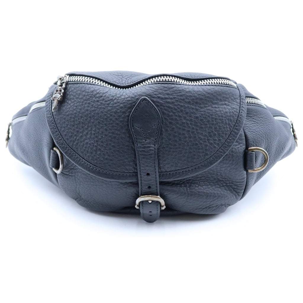 CHROME HEARTS(クロムハーツ) #1 SNAT PACK スナットパック ダガージップ ガンスリンガーベルト レザーウエストバッグ ブラック
