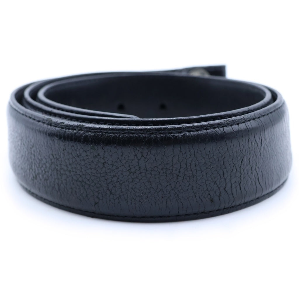 CHROME HEARTS(クロムハーツ) 1.5 STRAP LEATHER BELT ホースシューリベット レザーベルトストラップ ブラック