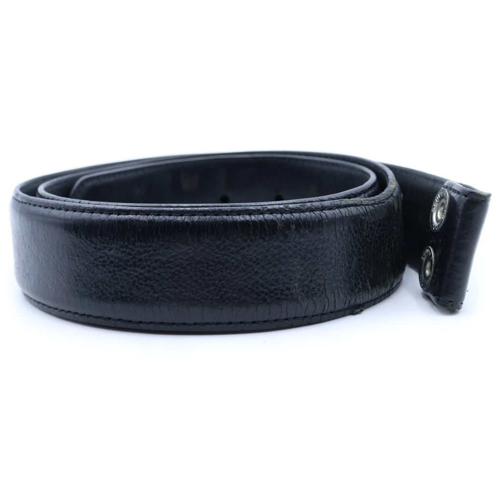 CHROME HEARTS(クロムハーツ) 1.5 STRAP LEATHER BELT ホースシューリベット レザーベルトストラップ ブラック