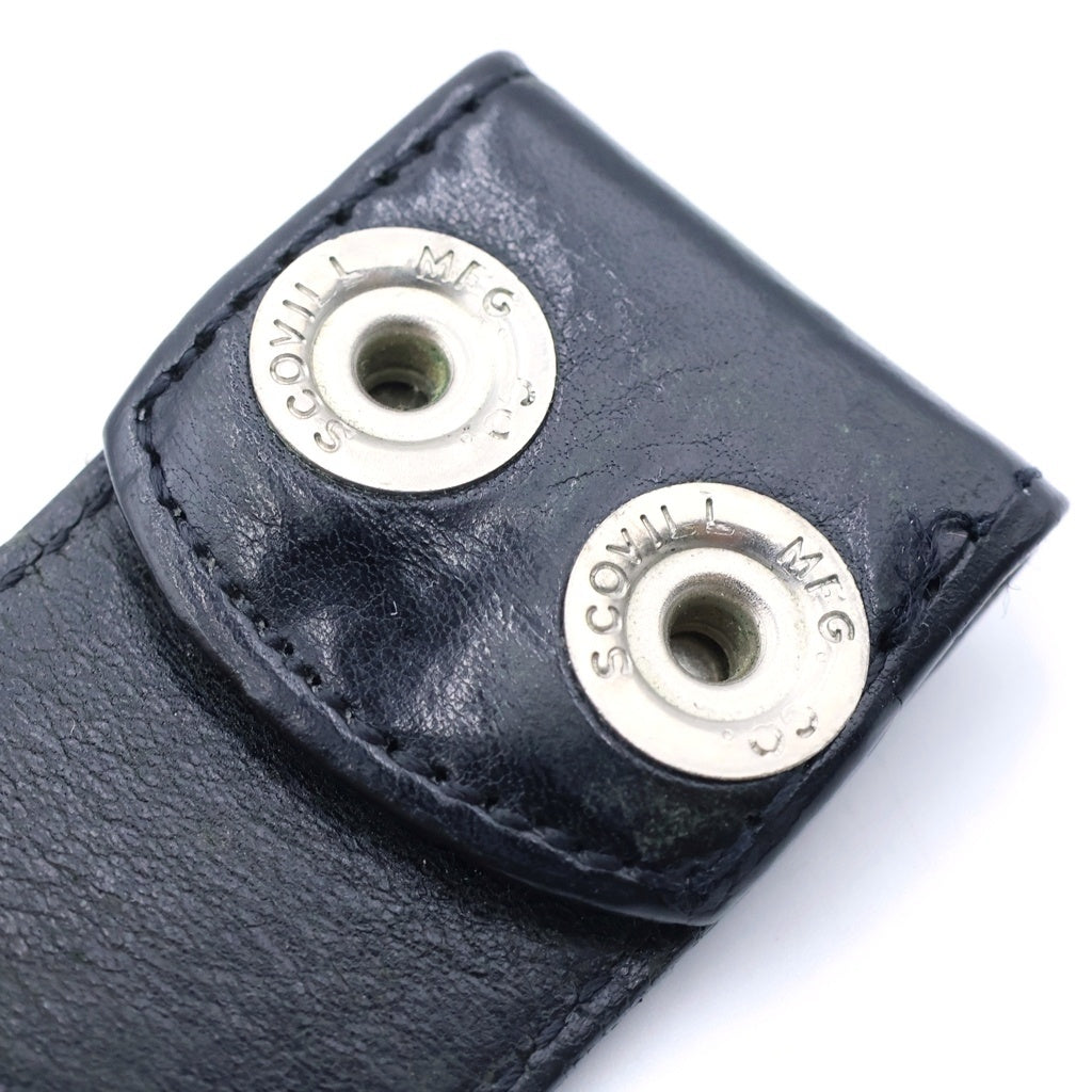 CHROME HEARTS(クロムハーツ) 1.5 STRAP LEATHER BELT ホースシューリベット レザーベルトストラップ ブラック