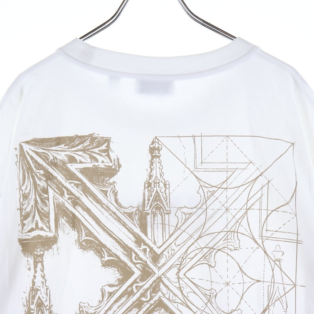 OFF-WHITE(オフホワイト) 26SS MILANO CITY GARMENTS SKATE T-SHIRT ミラノ フロントロゴ バックグラフィックプリントTシャツ 半袖クルーネックカットソー ホワイト 44MAA120S26J01G000