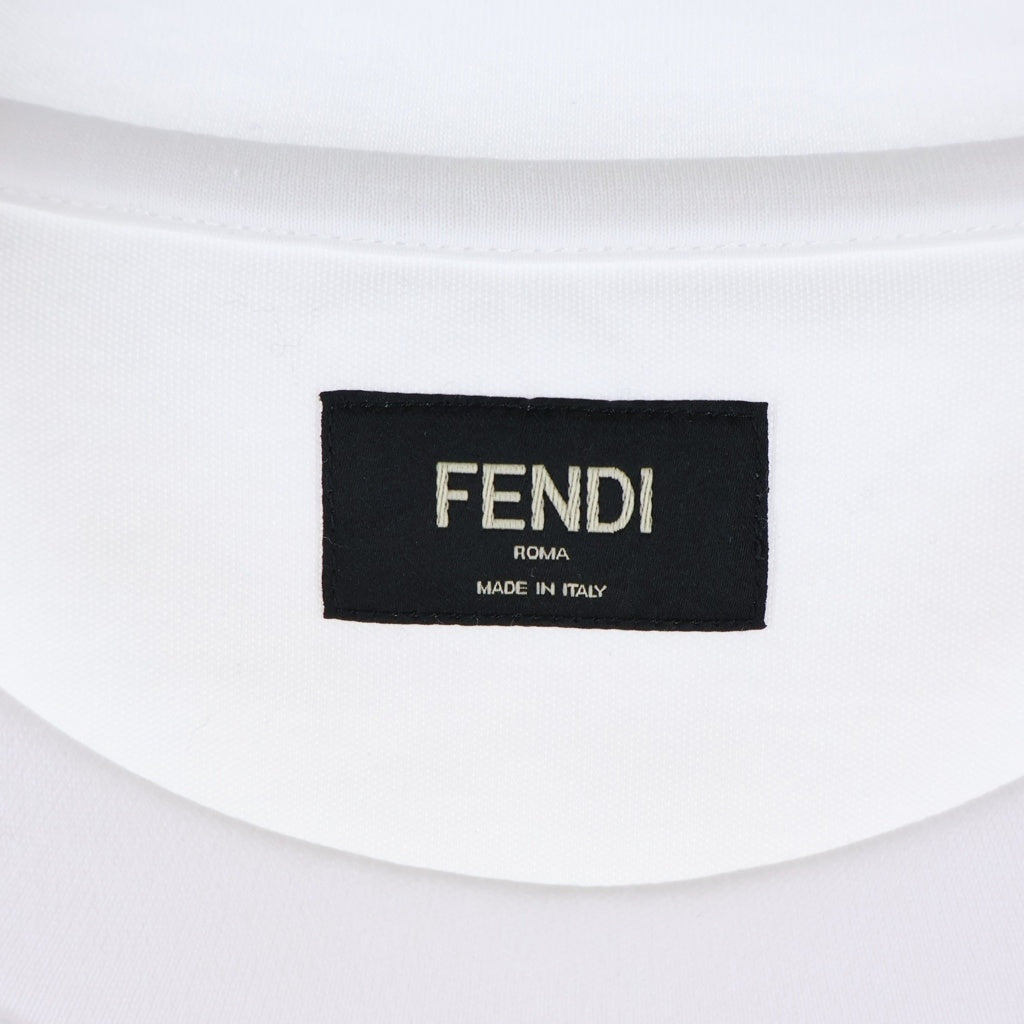 FENDI(フェンディ) 25SS METAL FF COTTON T-SHIRTS FFメタルロゴTシャツ 半袖クルーネックカットソー ホワイト FY0936 ARYY