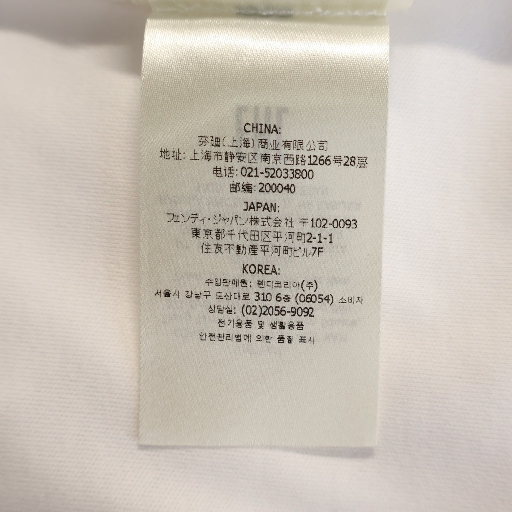 FENDI(フェンディ) 25SS METAL FF COTTON T-SHIRTS FFメタルロゴTシャツ 半袖クルーネックカットソー ホワイト FY0936 ARYY