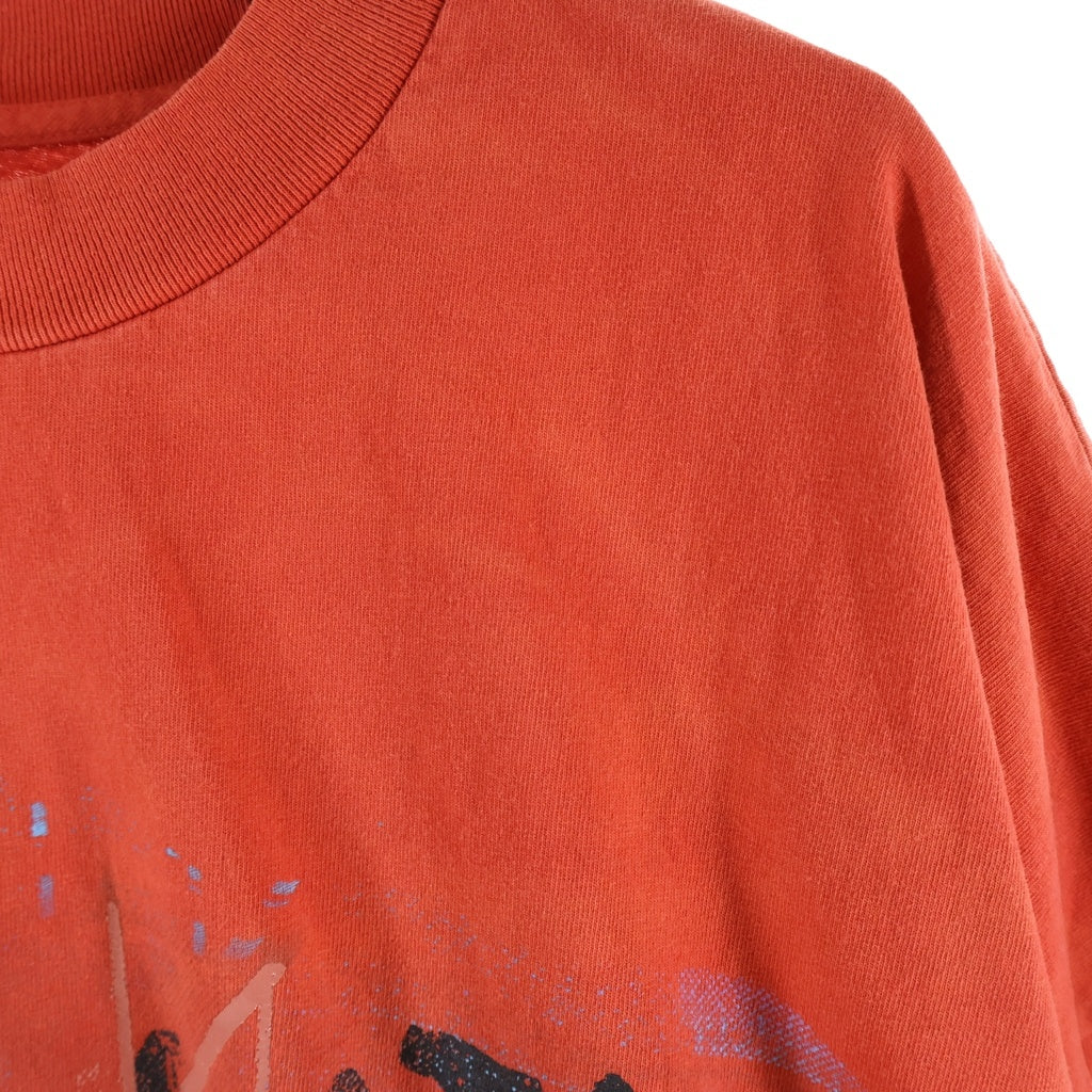 RRR123 RIVINGTON roi Rebis(リヴィントンロイレビス) LEFT OUT VINTAGE TEE レフトアウト ヴィンテージ加工 両面グラフィックプリントTシャツ 半袖クルーネックカットソー レッド